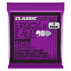 Ernie Ballu Güç Slinky Klasik Rock and Roll Elektro Gitar Dizeleri Saf Nikel Yara 3 Paket Ölçer 11-48