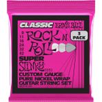 Ernie Ballu Süper Slinky Klasik Rock And Roll Elektro Gitar Dizeleri Saf Nikel Yara 3 Paket Ölçer 9- - Renkli
