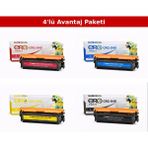 Ero Print Canon 040 Için 4 Renk Çipli Muadil Toner Set