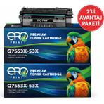 Ero Print Hp 53X | Hp Laserjet M2727NF Muadil Toner - 2'li Avantaj Paket