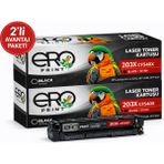 Ero Print Hp CF540X - 203X | Hp M254 Siyah Muadil Toner - 2'li Avantaj Paket