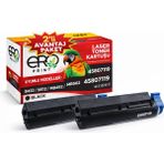Ero Print Oki MB562DNW Muadil Toner - 3000 Sayfalık - Ikili Avantaj Paket - Siyah