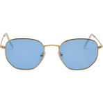 Eroe E102 Metal Geometrik Model Gold- Mavi Güneş Gözlüğü C2-Cat.3