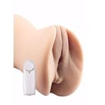 Erofoni Ultra Süper Realistik Büyük Boy Titreşimli Erofoni 2 İşlevli 16.5 Cm Suni Vajina Anüs Mastürbatör