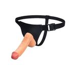 Erofoni Ultra Süper Realistik Giyilebilir Erofoni 23 Cm Deri Kemerli Belden Bağlamalı Takma Strapon Penis