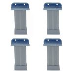 Eroğlu 4 Ad 18MM Sunta Mdf Geçme U Alüminyum Ayak 10CM - Ayarlı Suntaya Geçme Mobilya Dolap Baza Masa Ayağı