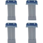 Eroğlu 4 Ad 18MM Sunta Mdf Geçme U Alüminyum Ayak 12CM - Ayarlı Suntaya Geçme Mobilya Dolap Baza Masa Ayağı