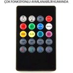Eroğlu Araç Içi Aydınlatma Kumandalı Müziğe Duyarl 12 LED Ayak Altı LED - 7 Renk Rgb PRA-443095-75