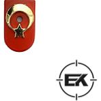 Erol Şarjör Altı Metal Bayraklı Kapak - Sarsılmaz Kılınç 2000 Light Mega P8L-S - Kırmızı