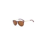 Eroni Kahverengi Retro Oval Kemik Çerçeve İnce Metal Sap Unisex UV400 Vintage Retro Güneş Gözlüğü
