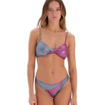 Eros 24SW85026EST Takçık Kaplı Sabit Askılı Fuşya Gri Bikini