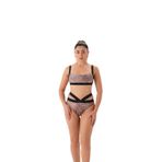 Eros 4352BK Bralet Bikini Takımı, Leopar Desen, Kahverengi, 40 Beden, Kadın