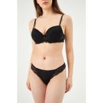 Eros 812 Siyah Kadın Yarı Push-Up Yarı Destekli Sütyen Takım