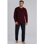 Eros Erkek B Üyük Beden Pamuklu Kutulu Uzun Kollu Pijama Takımı 9E6R0Z