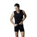 Eros Ers031 Kolsuz V Yaka 2'Li Erkek Spor Atlet Ve İç Giyim, Beyaz (Beyaz 001), M (Üretici Ölçüsü: M)