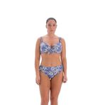 Eros Kadın Bikini Takımı, Balenli Kaplı, Ekru-Lacivert, 40 Beden