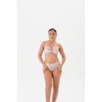 Eros Kadın Bikini Takımı, Kapılı Üst, Desenli, Ekru, 42 Beden