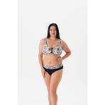 Eros Kadın Bikini Takımı, Leopar Desen, 48 Beden, Polyester Elastan, Bej