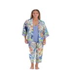 Eros Kadın Esk33534 3'lü Pijama Takımı, Örme, Lila, 44