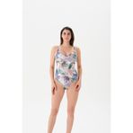 Eros Kadın Tek Parça Mayosu, V Yaka, Çiçek Deseni, Multicolor, 42 Beden