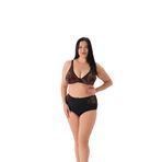 Eros Kadın Toparlayıcı Bikini Takımı, Tropikal Desen, 50 Beden, Siyah