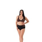 Eros Kadın Toparlayıcı Bikini Takımı, Tropikal Desen, 56 Beden, Siyah