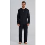 Eros Pijama Yeni Sezon Pamuklu Erkek Uzun Kollu Pijama Takımı Kutulu ES.V9432