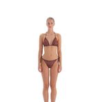 EROS Tak çık kaplı Sabit askılı 24SW85017EST Kadın Bikini Takımı, Siyah Kırmızı, 38