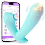 Erotica M7 Şarjlı Telefon Kontrollü Isıtmalı G-Spot Klitoris Emiş Uyarıcı Yapay Penis Giyilebilen Vibratör