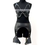 Erotik Deri Jartiyer Harness Takım, Kadın Fantezi İç Giyim - Brf1220