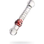 Erotist Sexus Çift Taraflı Cam Yapay Penis – 22 cm Kırılmaz Cam Özel Yapılı Boğumlu ve Kabartmalı Cinsel Oyuncak Sexus Glass Çift Taraflı Cam Dildo, Şeffaf, 22 cm - GİZLİ GÖNDERİM