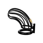 Erox Black World Master Male Chastity Breathable Cage Nefes Alınabilir Penis Kilidi 45 Mm