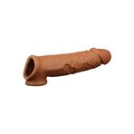 Erox Gerçekçi Penis Dokusunda 3,5 Cm Uzatmalı Testis Destekli Yumuşak Realistik Penis Kılıfı+100Ml Jel