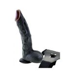 Erox Yeni Nesil Ultra Süper Realistik 23 Cm Belden Bağlamalı Siyah Kemerli Dildo Takma Penis