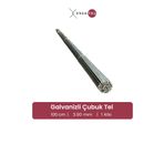 ERSA DEMİR ÇELİK Ersatel Çubuk Tel Galvanizli 3,00 Mm X 1 Kg X 100 Cm – Bahçe, Kümes, Tarım, Inşaat, Hobi