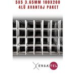 ERSA DEMİR ÇELİK Ersatel Hasır Tel 3,65 Mm X 5*5 Cm X 100x200 Cm -4'lü Avantaj Paket - Tarım, Bahçe, Inşaat, Kümes
