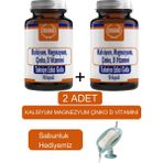 Ersağ Ersag (2ADET) Kalsiyum Magnezyum Çinko D Vitamini - Sabunluk Hediyemiz 2024-07 - Aromasız