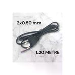 erşahaydınlatma 1.20kablo1 1.20 Metre 2X0.50 Elektrik Kablosu (Fişli Kablo)