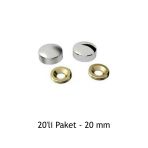 Ersan 20 Mm Vida Tapası / Krom 20'Li Paket