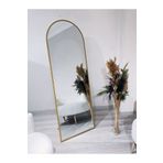 Ersan Dizayn Metal Çerçeve Gold Oval Ayaklı Boy Aynası 65x180 Cm