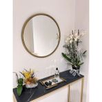 Ersan Dizayn Metal Çerçeveli Eskitme Yuvarlak Ayna Çap 60 cm - 60x60
