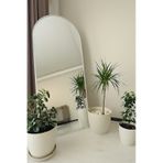Ersan Dizayn Oval Metal Çerçeve Ayaklı Boy Aynası 70x180 Beyaz Beyaz