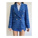Erşan Giyim Blazer Tüvit Ceket Saks