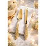 Ersan Home Tüy Model Gold 2Li Pasta Sunum Seti