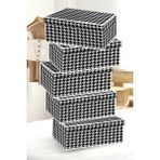 Ersat Home Siyah Kaz Ayagi Baza Kutu Hurç 50*40*19 cm - 5 Adet - 40 x 19 cm