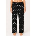 Erse PREMIUM Siyah Battal Beden Viskon Puantiyeli Pijama Altı – Ultra Rahat, Terletmeyen, 1XL-5XL Büyük Beden Kadın Ev Pantolonu 🖤✨