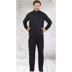 Erse ZEN-305 %100 Pamuk Selanik Örme Uzun Kol Mont Eşofman-Pijama Takımı Kışlık Antrasit