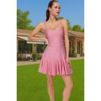 Ersefa Astarsız Mini A Kesim Abiye Elbise Polyester Yazlık Elbise Özenle Seçilmiş Zarifane Tasarım