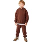 Ersefa Erkek Çocuk Iki Parçalı Kapüşonlu Sweatshirt ve Eşofman Takımı Günlük Kullanım Için Ideal Seçenek - Kahverengi - 12 - 13 Yaş