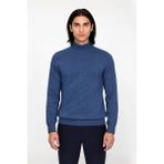 Ersefa Erkek Slim Fit Dik Yaka Basic Triko Kazak Soğuk Havalarda Konforlu ve Rahat Bir Tarz Sunar - Indigo